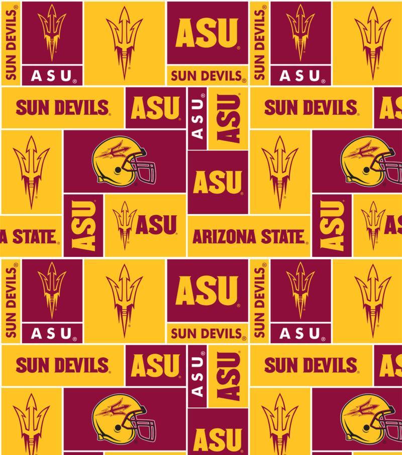 Arizona State NCAA Block Fleece Fabric Shop Fabric LLC