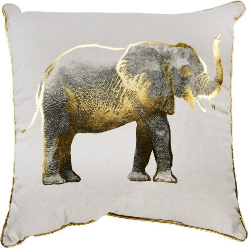 Better Homes and Gardens Gold Elephant Decorative Pillow, 18" x 18"