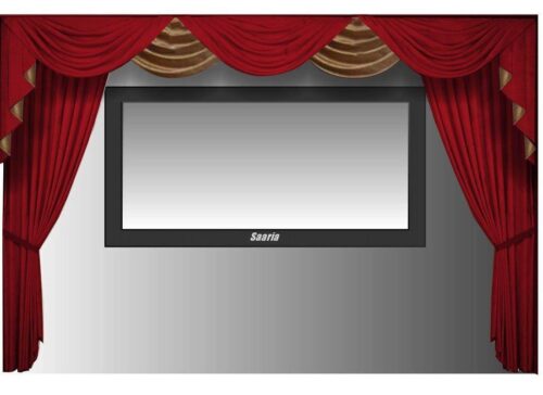 Curtain Home Movie Theater Screen Hall Events Shows Party Stage Fashion Velvet Decorative Drapes 15 ft W X 8 ft H