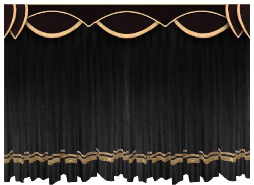 Backdrop wallcover designer velvet curtain drapes threshold treatment 15 ft W 8 ft H