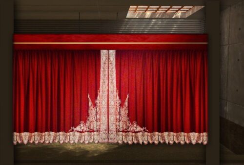 Decorative Stage Cutain/Events Decor Curtains Panel Drapes Handmade Embroidery 12' width X 8' height